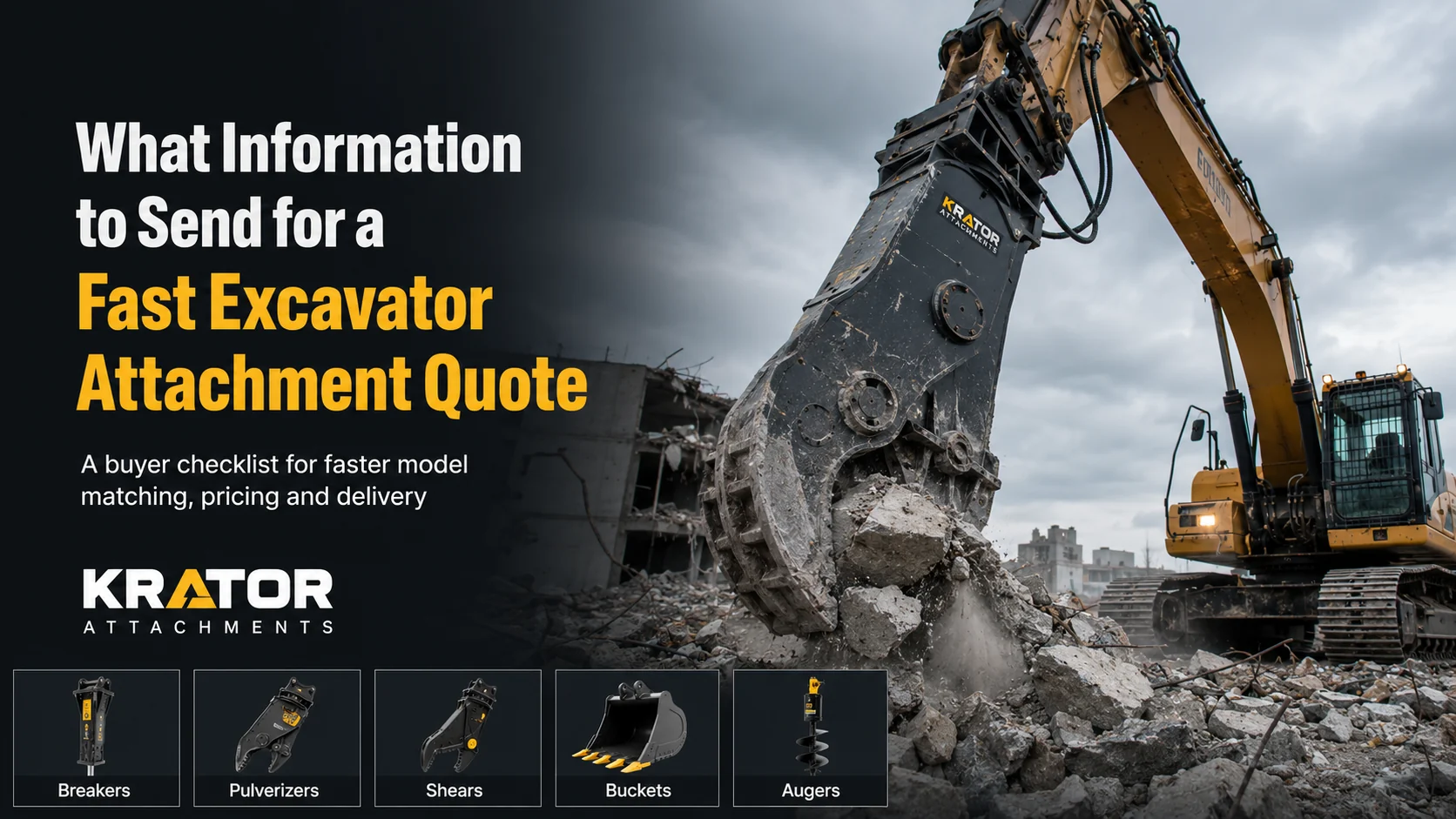 What Information to Send for a Fast Excavator Attachment Quote