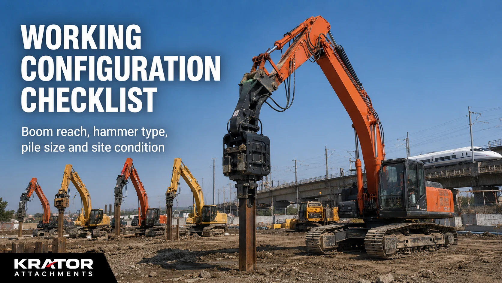 Excavator, pile profile, soil and jobsite information required for clamp selection