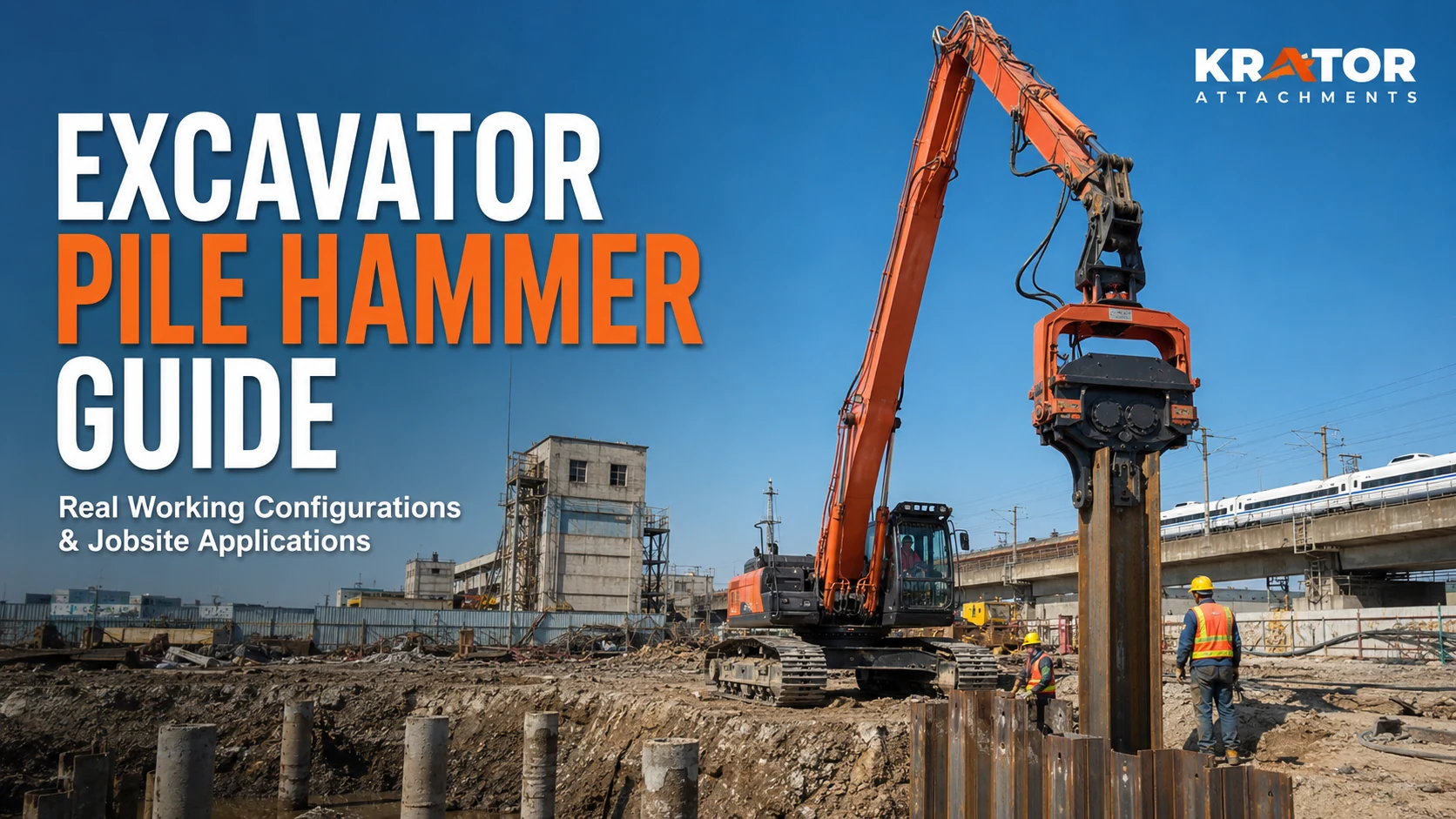 Side-grip and top-clamp excavator vibratory pile hammers compared for pile-driving projects