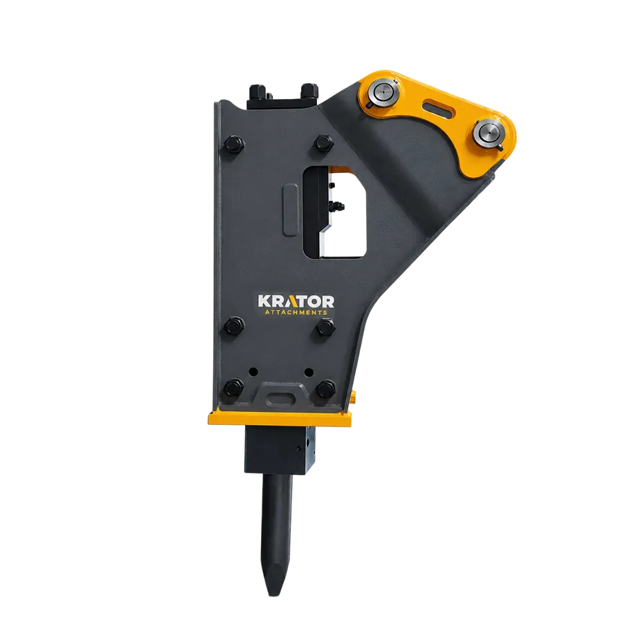 Side box and top type hydraulic breaker comparison for excavators